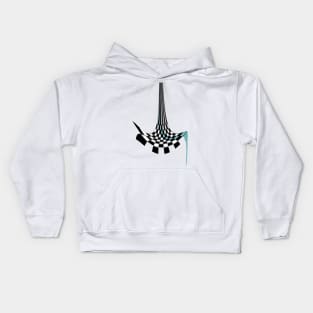 Liquid blue artwork Kids Hoodie